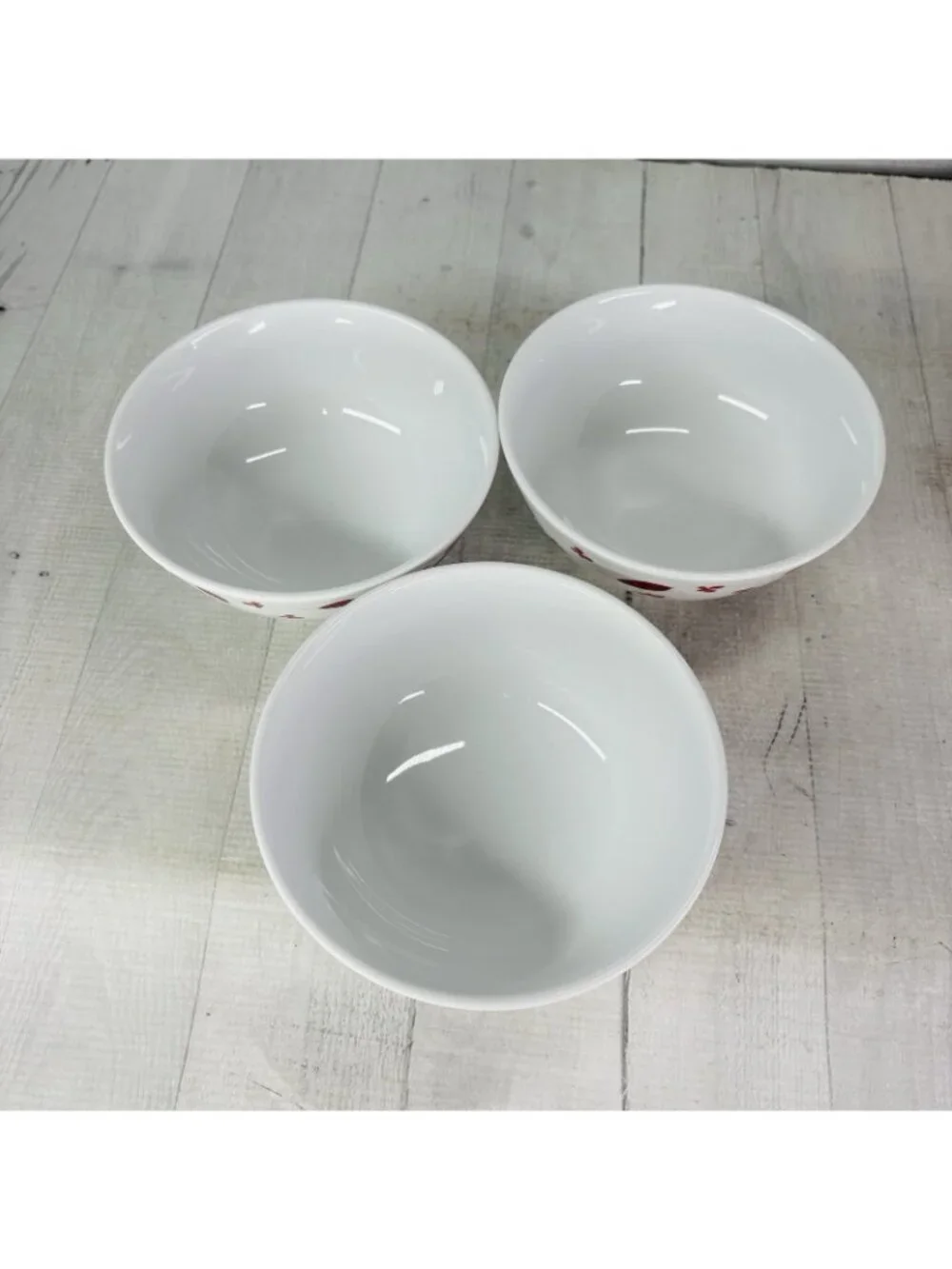 Home Target PRESSED PETALS Red Leaves Petal Porcelain Soup Cereal Bowls Set 3